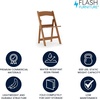 image:imageFlash Furniture Hercules Commercial IndoorOutdoor Folding Event Chair Wood Look WeatherResistant Lightweight Design Versatile Use Set of 4 ChestnutChestnut