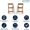 image:imageFlash Furniture Hercules Commercial IndoorOutdoor Folding Event Chair Wood Look WeatherResistant Lightweight Design Versatile Use Set of 4 ChestnutChestnut