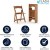 image:imageFlash Furniture Hercules Commercial IndoorOutdoor Folding Event Chair Wood Look WeatherResistant Lightweight Design Versatile Use Set of 4 ChestnutChestnut