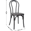 image:imageFlash Furniture Hercules Commercial IndoorOutdoor Thonet Style Chair Wood Look WeatherResistant Lightweight Design Versatile Use Set of 2 BlackBlack