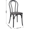 image:imageFlash Furniture Hercules Commercial IndoorOutdoor Thonet Style Chair Wood Look WeatherResistant Lightweight Design Versatile Use Set of 2 BlackBlack