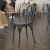 image:imageFlash Furniture Hercules Commercial IndoorOutdoor Thonet Style Chair Wood Look WeatherResistant Lightweight Design Versatile Use Set of 2 BlackBlack