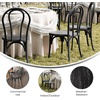 image:imageFlash Furniture Hercules Commercial IndoorOutdoor Thonet Style Chair Wood Look WeatherResistant Lightweight Design Versatile Use Set of 2 BlackBlack