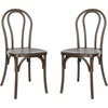 image:imageFlash Furniture Hercules Commercial IndoorOutdoor Thonet Style Chair Wood Look WeatherResistant Lightweight Design Versatile Use Set of 2 BlackDark Brown