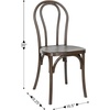 image:imageFlash Furniture Hercules Commercial IndoorOutdoor Thonet Style Chair Wood Look WeatherResistant Lightweight Design Versatile Use Set of 2 BlackDark Brown