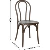 image:imageFlash Furniture Hercules Commercial IndoorOutdoor Thonet Style Chair Wood Look WeatherResistant Lightweight Design Versatile Use Set of 2 BlackDark Brown