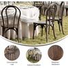image:imageFlash Furniture Hercules Commercial IndoorOutdoor Thonet Style Chair Wood Look WeatherResistant Lightweight Design Versatile Use Set of 2 BlackDark Brown