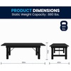image:imageFlash Furniture Hercules Commercial Rectangular Farmhouse Folding Table Antique Rustic Solid Pine Dining Room Table Foldable Locking Legs 8 x 40 Black WashBlack Wash