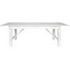 image:imageFlash Furniture Hercules Commercial Rectangular Farmhouse Folding Table Antique Rustic Solid Pine Dining Room Table Foldable Locking Legs 8 x 40 Black WashAntique Rustic White
