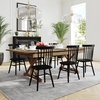 image:imageFlash Furniture Hercules Commercial Rectangular Farmhouse Folding Table Antique Rustic Solid Pine Dining Room Table Foldable Locking Legs 8 x 40 Black WashAntique Rustic