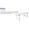 image:imageFlash Furniture Hercules Commercial Rectangular Farmhouse Folding Table Antique Rustic Solid Pine Dining Room Table Foldable Locking Legs 8 x 40 Black WashAntique Rustic White