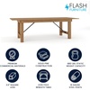 image:imageFlash Furniture Hercules Commercial Rectangular Farmhouse Folding Table Antique Rustic Solid Pine Dining Room Table Foldable Locking Legs 8 x 40 Black WashAntique Rustic