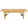 image:imageFlash Furniture Hercules Commercial Rectangular Farmhouse Folding Table Antique Rustic Solid Pine Dining Room Table Foldable Locking Legs 8 x 40 Black WashLight Natural