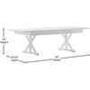 image:imageFlash Furniture Hercules Commercial Rectangular Farmhouse Folding Table Antique Rustic Solid Pine Dining Room Table Foldable Locking Legs 8 x 40 Black WashAntique Rustic White