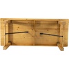 image:imageFlash Furniture Hercules Commercial Rectangular Farmhouse Folding Table Antique Rustic Solid Pine Dining Room Table Foldable Locking Legs 8 x 40 Black WashLight Natural