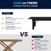 image:imageFlash Furniture Hercules Commercial Rectangular Farmhouse Folding Table Antique Rustic Solid Pine Dining Room Table Foldable Locking Legs 8 x 40 Black WashBlack Wash