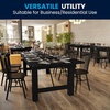 image:imageFlash Furniture Hercules Commercial Rectangular Farmhouse Folding Table Antique Rustic Solid Pine Dining Room Table Foldable Locking Legs 8 x 40 Black WashBlack Wash
