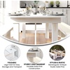image:imageFlash Furniture Hercules Commercial Rectangular Farmhouse Folding Table Antique Rustic Solid Pine Dining Room Table Foldable Locking Legs 8 x 40 Black WashAntique Rustic White