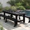 image:imageFlash Furniture Hercules Commercial Rectangular Farmhouse Folding Table Antique Rustic Solid Pine Dining Room Table Foldable Locking Legs 8 x 40 Black WashBlack Wash