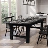 image:imageFlash Furniture Hercules Commercial Rectangular Farmhouse Folding Table Antique Rustic Solid Pine Dining Room Table Foldable Locking Legs 8 x 40 Black WashBlack Wash