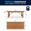 image:imageFlash Furniture Hercules Commercial Rectangular Farmhouse Folding Table Antique Rustic Solid Pine Dining Room Table Foldable Locking Legs 8 x 40 Black WashAntique Rustic