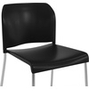 image:imageFlash Furniture Hercules Kenai Stackable Sled Base Bar Stool  Commercial 400 lb Capacity Contoured Back PowderCoated Base  BlackChrome Stack 3 HighBlack PlasticChrome Frame