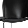 image:imageFlash Furniture Hercules Kenai Stackable Sled Base Bar Stool  Commercial 400 lb Capacity Contoured Back PowderCoated Base  BlackChrome Stack 3 HighBlack PlasticChrome Frame
