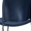 image:imageFlash Furniture Hercules Kenai Stackable Sled Base Bar Stool  Commercial 400 lb Capacity Contoured Back PowderCoated Base  BlackChrome Stack 3 HighNavy PlasticGray Frame