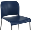 image:imageFlash Furniture Hercules Kenai Stackable Sled Base Bar Stool  Commercial 400 lb Capacity Contoured Back PowderCoated Base  BlackChrome Stack 3 HighNavy PlasticGray Frame