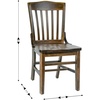 image:imageFlash Furniture Hercules School House Back Metal Restaurant Chair  Antique White Wood Seat  Black FrameAntique Copper