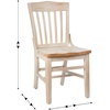 image:imageFlash Furniture Hercules School House Back Metal Restaurant Chair  Antique White Wood Seat  Black FrameAntique White
