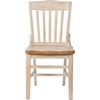 image:imageFlash Furniture Hercules School House Back Metal Restaurant Chair  Antique White Wood Seat  Black FrameAntique White