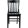 image:imageFlash Furniture Hercules School House Back Metal Restaurant Chair  Antique White Wood Seat  Black FrameBlack