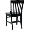 image:imageFlash Furniture Hercules School House Back Metal Restaurant Chair  Antique White Wood Seat  Black FrameBlack