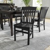 image:imageFlash Furniture Hercules School House Back Metal Restaurant Chair  Antique White Wood Seat  Black FrameBlack