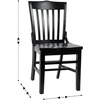 image:imageFlash Furniture Hercules School House Back Metal Restaurant Chair  Antique White Wood Seat  Black FrameBlack