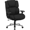 image:imageFlash Furniture Hercules Series 247 Intensive Use LeatherSoft Swivel Office Chair Ergonomic HighBack Executive Chair with Padded SeatArms BlackBlack Fabric