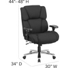 image:imageFlash Furniture Hercules Series 247 Intensive Use LeatherSoft Swivel Office Chair Ergonomic HighBack Executive Chair with Padded SeatArms BlackBlack Fabric