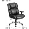 image:imageFlash Furniture Hercules Series 247 Intensive Use LeatherSoft Swivel Office Chair Ergonomic HighBack Executive Chair with Padded SeatArms BlackBlack Leathersoft