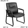 image:imageFlash Furniture Hercules Series Big amp Tall LeatherSoft Executive Side Reception Chair Padded Lobby Chair with 500lb Static Weight Capacity BlackChair