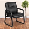 image:imageFlash Furniture Hercules Series Big amp Tall LeatherSoft Executive Side Reception Chair Padded Lobby Chair with 500lb Static Weight Capacity BlackChair