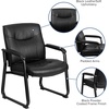 image:imageFlash Furniture Hercules Series Big amp Tall LeatherSoft Executive Side Reception Chair Padded Lobby Chair with 500lb Static Weight Capacity BlackChair