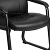 image:imageFlash Furniture Hercules Series Big amp Tall LeatherSoft Executive Side Reception Chair Padded Lobby Chair with 500lb Static Weight Capacity BlackChair