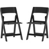 image:imageFlash Furniture Hercules Series Folding Chair  White Resin  Set of 4 800LB Weight Capacity Comfortable Event Chair  Light Weight Folding ChairBlack