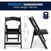 image:imageFlash Furniture Hercules Series Folding Chair  White Resin  Set of 4 800LB Weight Capacity Comfortable Event Chair  Light Weight Folding ChairBlack