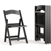 image:imageFlash Furniture Hercules Series Folding Chair  White Resin  Set of 4 800LB Weight Capacity Comfortable Event Chair  Light Weight Folding ChairBlack