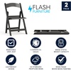 image:imageFlash Furniture Hercules Series Folding Chair  White Resin  Set of 4 800LB Weight Capacity Comfortable Event Chair  Light Weight Folding ChairBlack