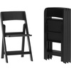 image:imageFlash Furniture Hercules Series Folding Chair  White Resin  Set of 4 800LB Weight Capacity Comfortable Event Chair  Light Weight Folding ChairBlack
