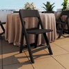 image:imageFlash Furniture Hercules Series Folding Chair  White Resin  Set of 4 800LB Weight Capacity Comfortable Event Chair  Light Weight Folding ChairBlack