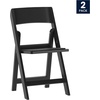 image:imageFlash Furniture Hercules Series Folding Chair  White Resin  Set of 4 800LB Weight Capacity Comfortable Event Chair  Light Weight Folding ChairBlack